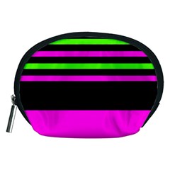 Disco Stripes Accessory Pouch (medium) by tmsartbazaar