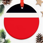 Navy Blue With Red Ornament (Round) Front