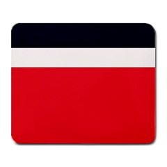 Navy Blue With Red Large Mousepads by tmsartbazaar