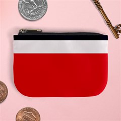 Navy Blue With Red Mini Coin Purse by tmsartbazaar