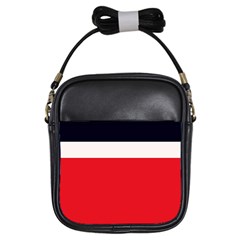 Navy Blue With Red Girls Sling Bag by tmsartbazaar