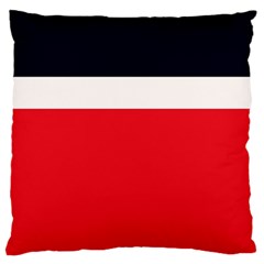 Navy Blue With Red Large Flano Cushion Case (one Side) by tmsartbazaar