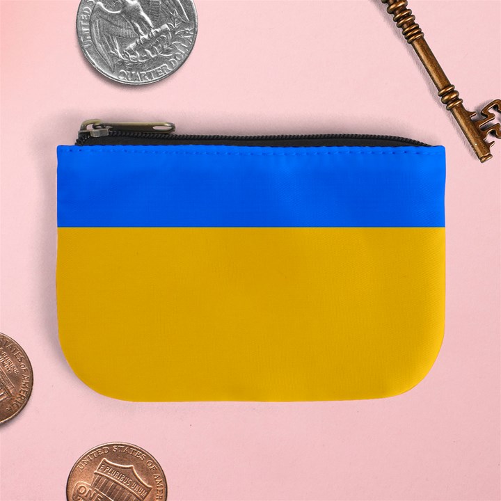 Bright Yellow With Blue Mini Coin Purse