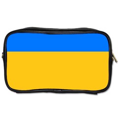 Bright Yellow With Blue Toiletries Bag (two Sides) by tmsartbazaar