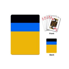 Bright Yellow With Blue Playing Cards Single Design (mini) by tmsartbazaar