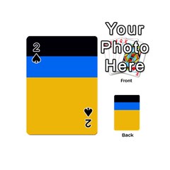 Bright Yellow With Blue Playing Cards 54 Designs (mini) by tmsartbazaar