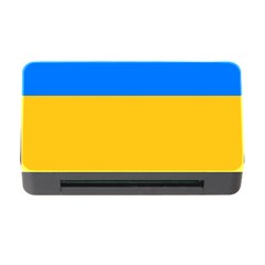 Bright Yellow With Blue Memory Card Reader With Cf by tmsartbazaar