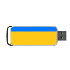 Bright Yellow With Blue Portable Usb Flash (two Sides) by tmsartbazaar