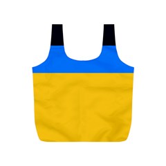 Bright Yellow With Blue Full Print Recycle Bag (s) by tmsartbazaar