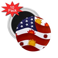 Flage Save Usa Corona 2 25  Magnets (10 Pack)  by HermanTelo