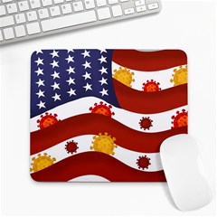 Flage Save Usa Corona Large Mousepads by HermanTelo