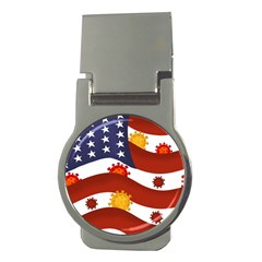 Flage Save Usa Corona Money Clips (round)  by HermanTelo