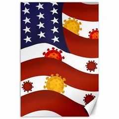 Flage Save Usa Corona Canvas 12  X 18 