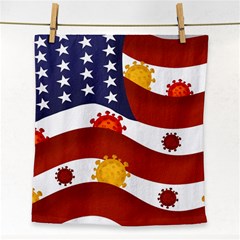 Flage Save Usa Corona Face Towel