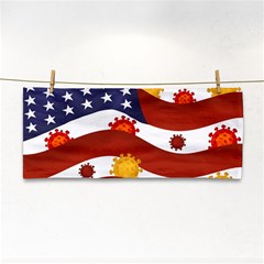 Flage Save Usa Corona Hand Towel by HermanTelo