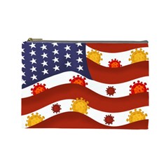 Flage Save Usa Corona Cosmetic Bag (large) by HermanTelo