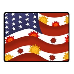 Flage Save Usa Corona Fleece Blanket (small)