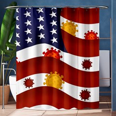 Flage Save Usa Corona Shower Curtain 60  X 72  (medium) 