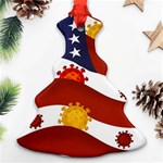 Flage Save Usa Corona Christmas Tree Ornament (Two Sides) Front