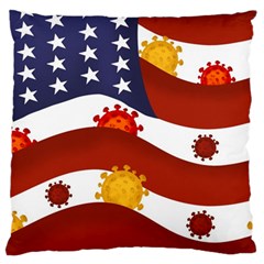 Flage Save Usa Corona Large Cushion Case (two Sides)