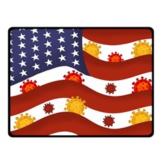 Flage Save Usa Corona Double Sided Fleece Blanket (small) 