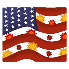 Flage Save Usa Corona Double Sided Flano Blanket (small)  by HermanTelo