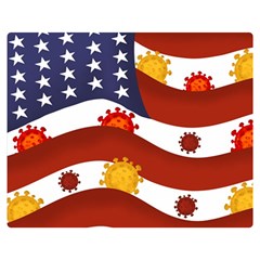 Flage Save Usa Corona Double Sided Flano Blanket (medium)  by HermanTelo