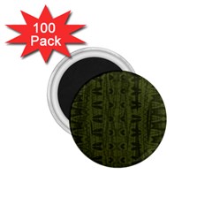 Army Green Color Batik 1.75  Magnets (100 pack) 