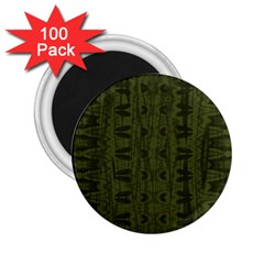 Army Green Color Batik 2 25  Magnets (100 Pack)  by SpinnyChairDesigns