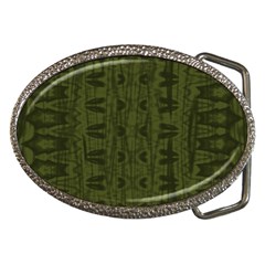 Army Green Color Batik Belt Buckles by SpinnyChairDesigns