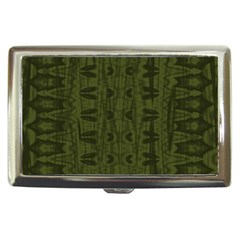 Army Green Color Batik Cigarette Money Case by SpinnyChairDesigns