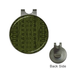 Army Green Color Batik Hat Clips with Golf Markers