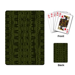 Army Green Color Batik Playing Cards Single Design (rectangle) by SpinnyChairDesigns