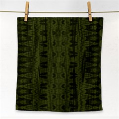 Army Green Color Batik Face Towel