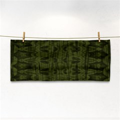 Army Green Color Batik Hand Towel