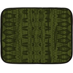 Army Green Color Batik Double Sided Fleece Blanket (mini)  by SpinnyChairDesigns