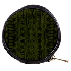 Army Green Color Batik Mini Makeup Bag