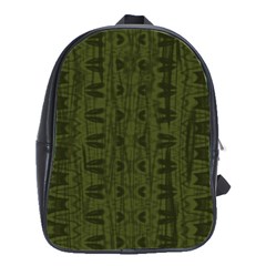 Army Green Color Batik School Bag (large) by SpinnyChairDesigns