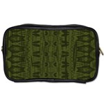 Army Green Color Batik Toiletries Bag (Two Sides) Front