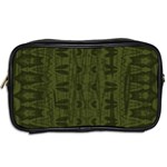 Army Green Color Batik Toiletries Bag (Two Sides) Back