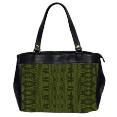 Army Green Color Batik Oversize Office Handbag (2 Sides)