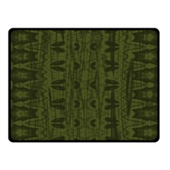 Army Green Color Batik Fleece Blanket (Small)