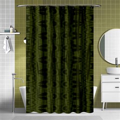 Army Green Color Batik Shower Curtain 48  x 72  (Small) 