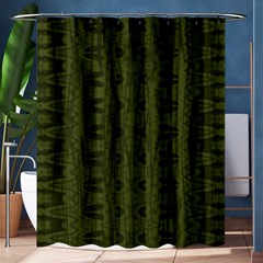 Army Green Color Batik Shower Curtain 60  X 72  (medium)  by SpinnyChairDesigns