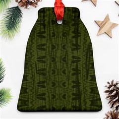 Army Green Color Batik Ornament (Bell)