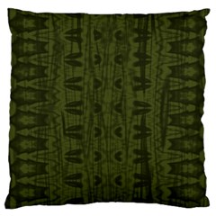 Army Green Color Batik Large Cushion Case (One Side)