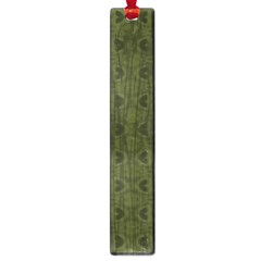 Army Green Color Batik Large Book Marks by SpinnyChairDesigns