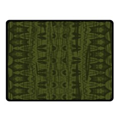 Army Green Color Batik Double Sided Fleece Blanket (Small) 