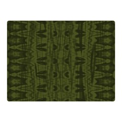 Army Green Color Batik Double Sided Flano Blanket (Mini) 