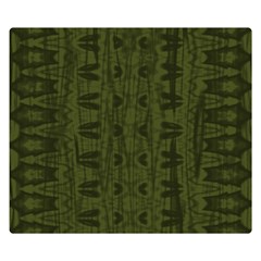 Army Green Color Batik Double Sided Flano Blanket (Small) 